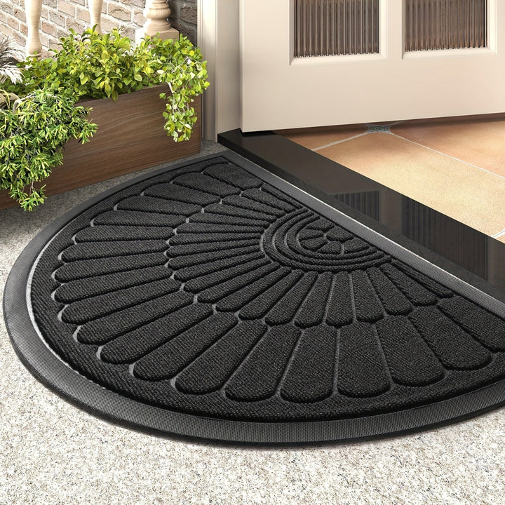 Lisslune | Half-Round Door Mat Rubber – Durable and Non-Slip for Indoor and Outdoor