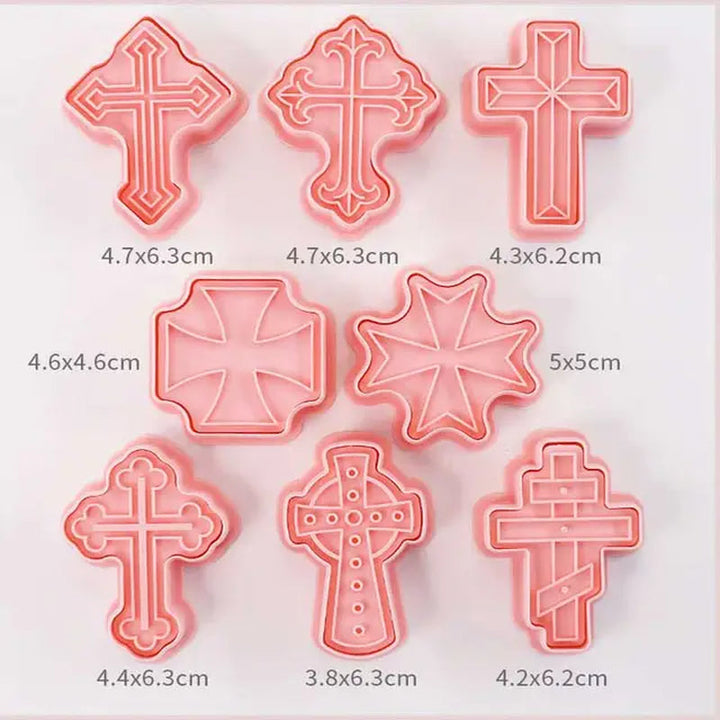 Lisslune | 8 Pieces/Set DIY Cake Decoration Tools Christmas Cartoon Cookie Cutter Set Plastic Baking Molds Cookie Tools