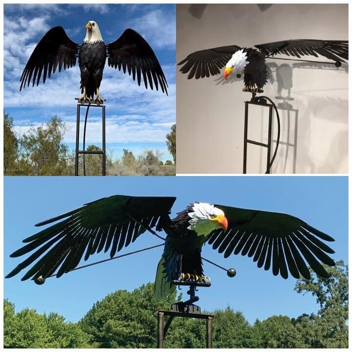 Lisslune | WindGarden | Metal Garden Twirler Wind Spinner with Ground Stake – Weather Resistant Decor