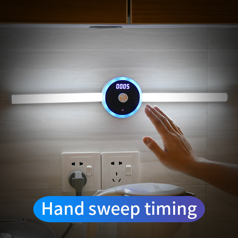 Lisslune | Smart Cabinet Light Clock Timing Sensor Light Removable LED Wardrobe Light Manual Sweep Switch Light