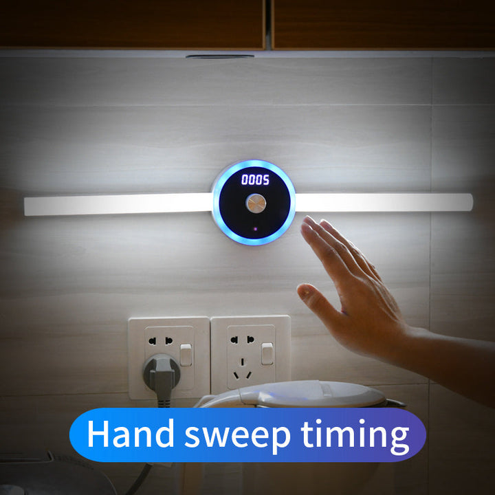 Lisslune | Smart Cabinet Light Clock Timing Sensor Light Removable LED Wardrobe Light Manual Sweep Switch Light