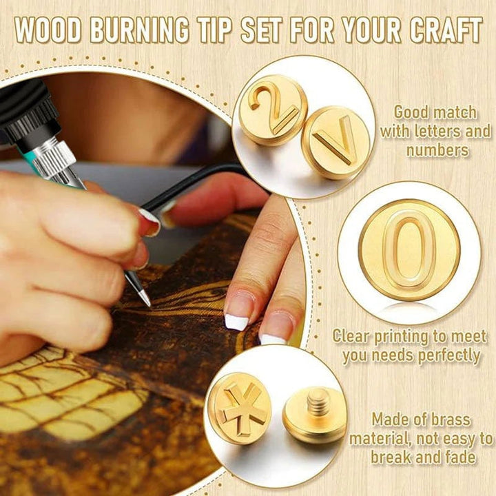 Lisslune | 26 Letters Copper Mold —DIY Wood Burning/Carving Set