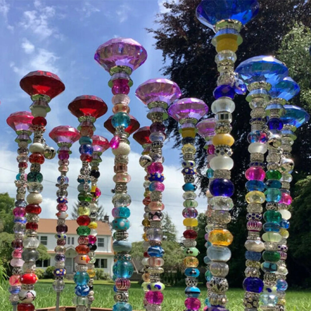 Lisslune | Beaded Christmas Garden Tree Stakes – Outdoor Dream Decor & Enchanting Gifts for Kids
