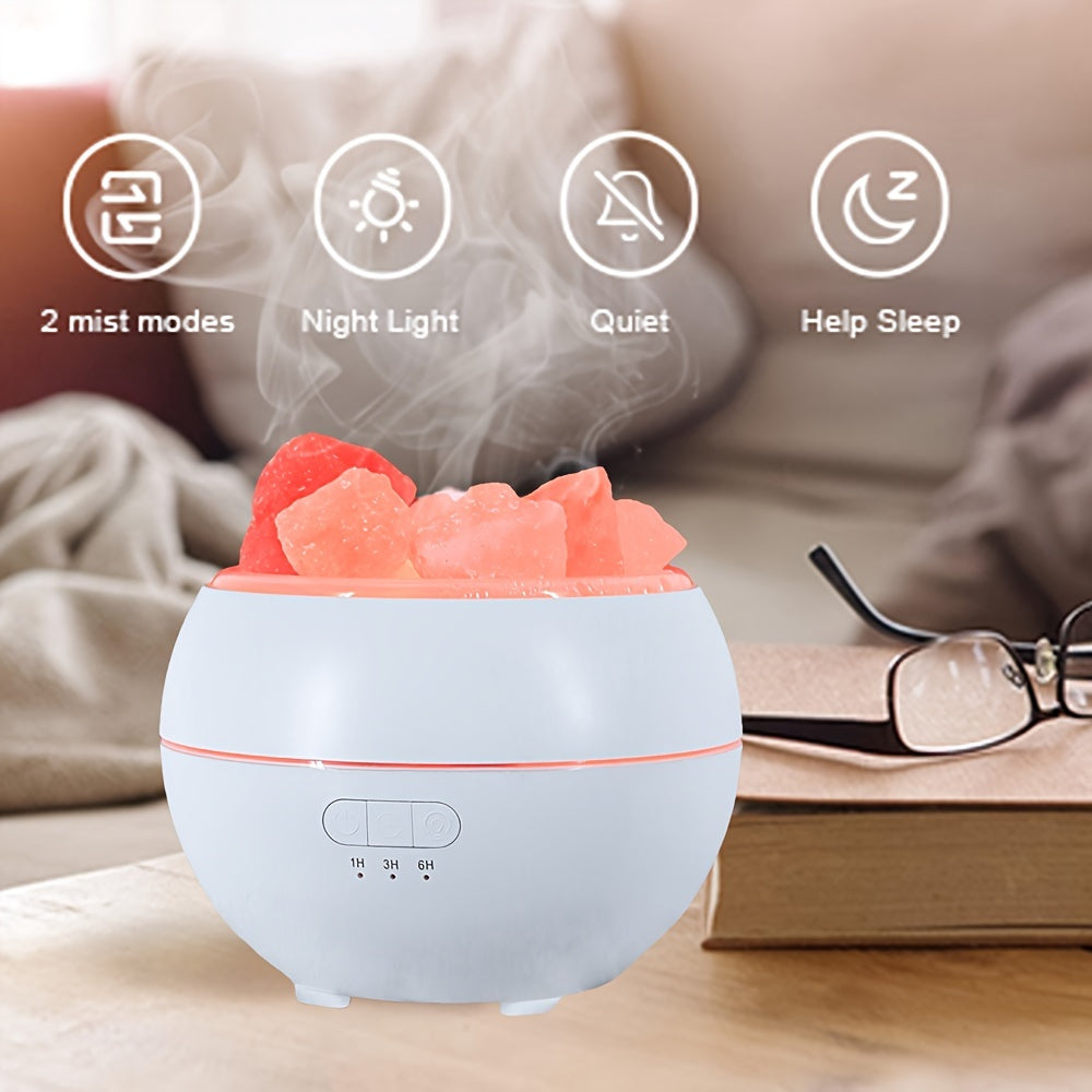 Lisslune | Salt Lamp Diffuser - 3-in-1 Essential Oil Diffuser, Himalayan Salt Lamp & Air Humidifier