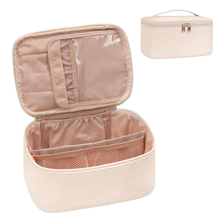 Lisslune | Practical Make-up Organizer for Traveling | With Compartments and Dividers