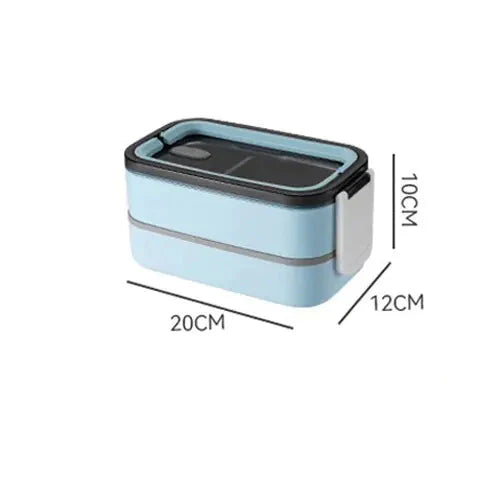 Lisslune | 2-layer stainless steel Bento lunch box with locking lid