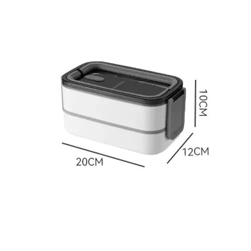 Lisslune | 2-layer stainless steel Bento lunch box with locking lid