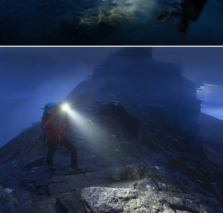 Lisslune | Powerful Waterproof LED Headlamp with Zoom & Rechargeable Battery – Outdoor Adventure Light