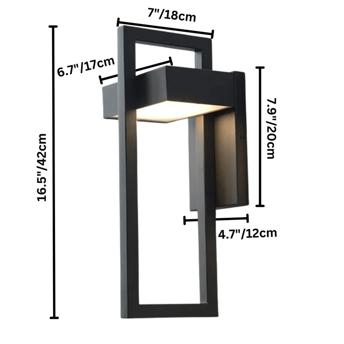 Lisslune | ARCORA – Modern Outdoor Wall Lamp with LED & Weather Protection