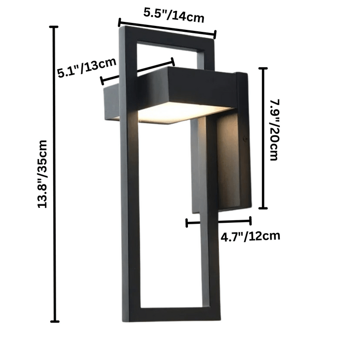 Lisslune | ARCORA – Modern Outdoor Wall Lamp with LED & Weather Protection
