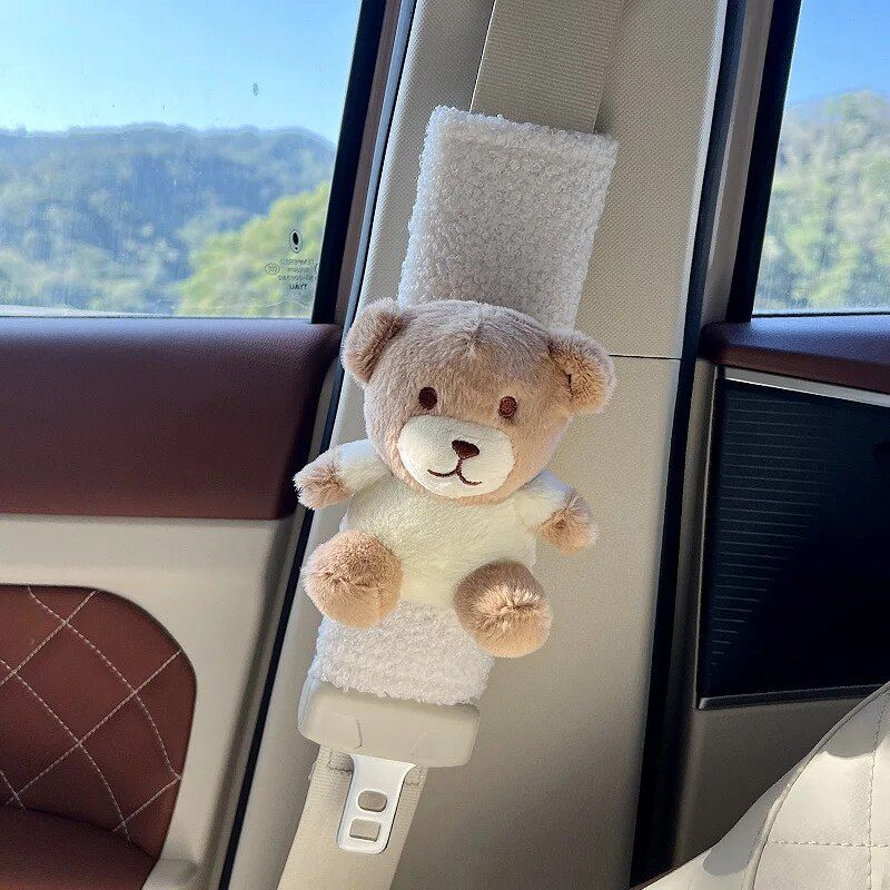 Lisslune | Plush Doll Rabbit Bear Car Seat Belt Shoulder Cover