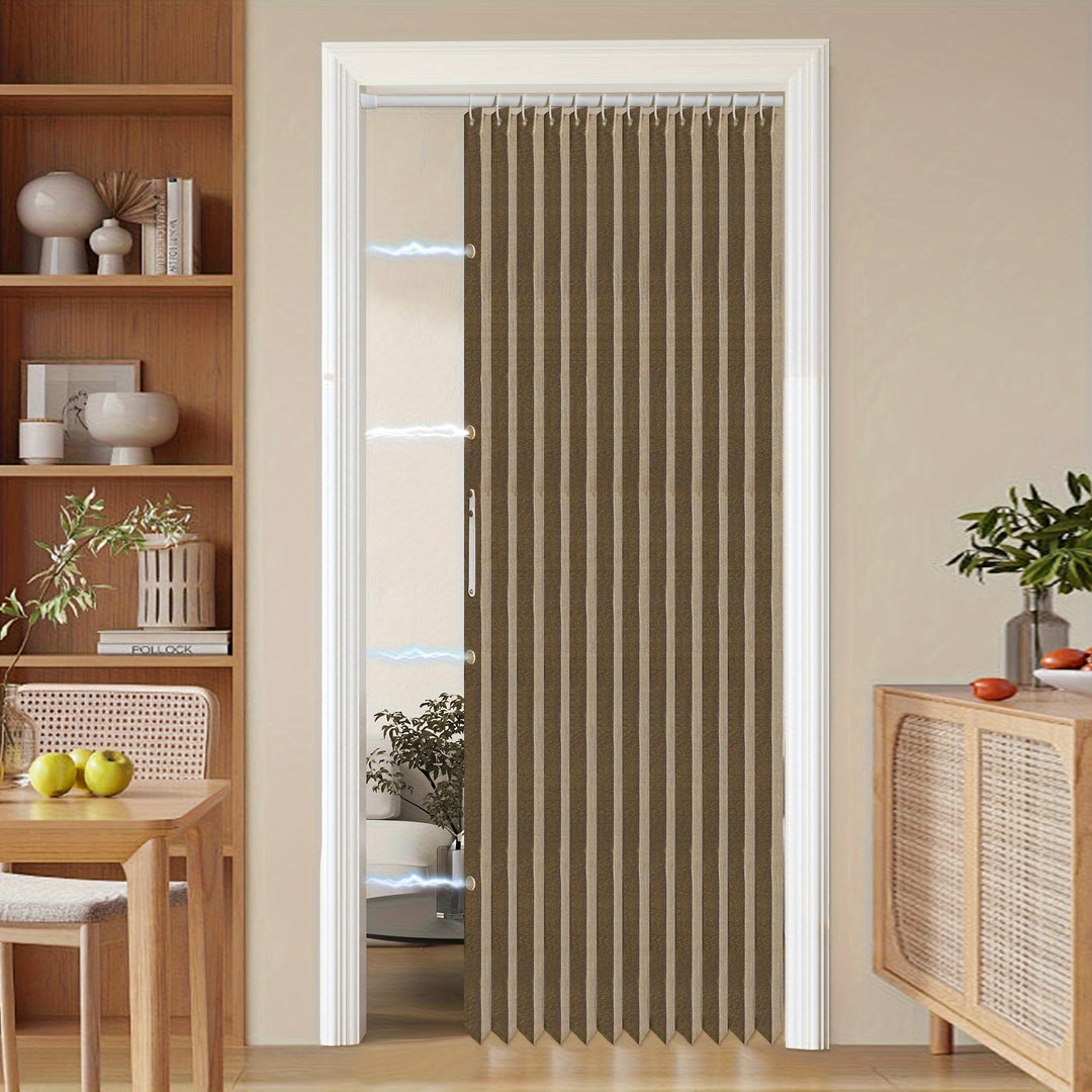 Lisslune | Colorful Magnetic Folding Door Curtain – Easy Setup, Space-Saving Divider for Home and Business – Vibrant Artistic Design, Machine Washable Polyester