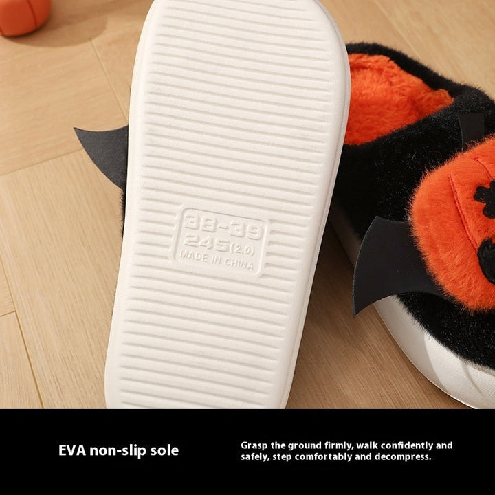 Lisslune | Spicy Feathered Pumpkin Slippers for Cozy Nights