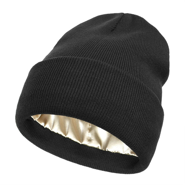 Lisslune | Noor Silk Winter Hat – Wool & Silk – Anti-Frizz Hair Protection