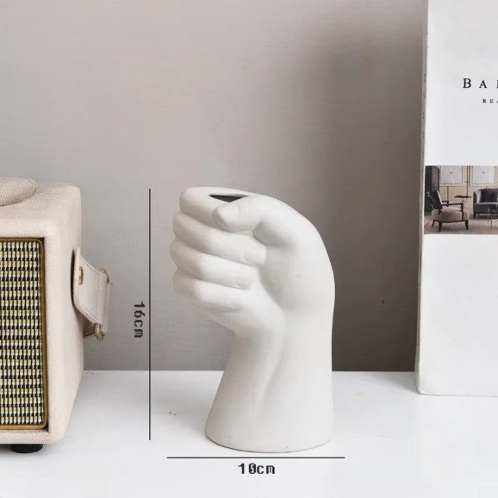 Lisslune | Artistic Hand Gesture Ceramic Tabletop Flower Vase