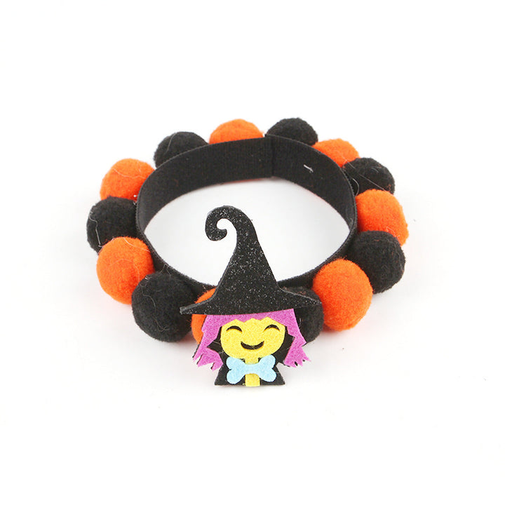 Lisslune | Halloween Pet Collar – Adjustable Dog and Cat Neck with Pumpkin and Skull Designs
