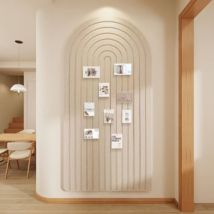 Lisslune | Curved Felt Notice Board – Large Self-Adhesive Wall Decoration made of Polyester Felt