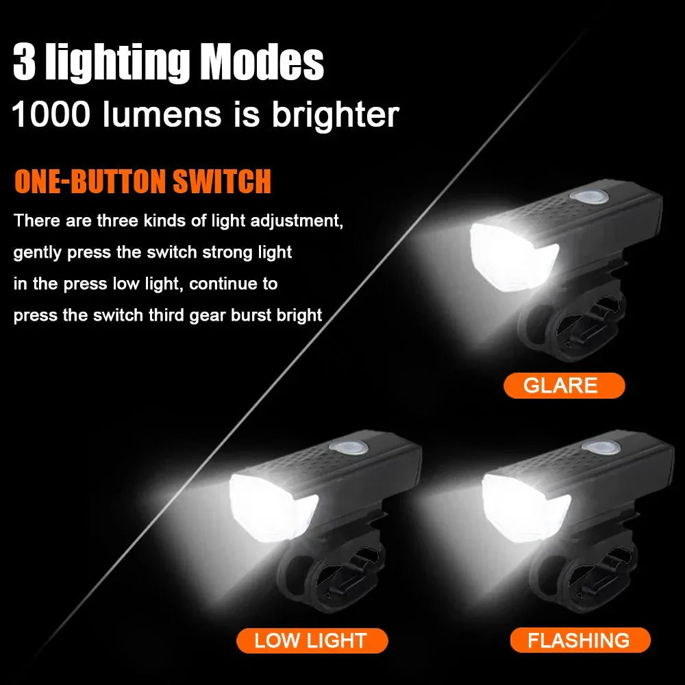 Lisslune | BikeBeam – Rechargeable USB bike light with rear light for safe night rides