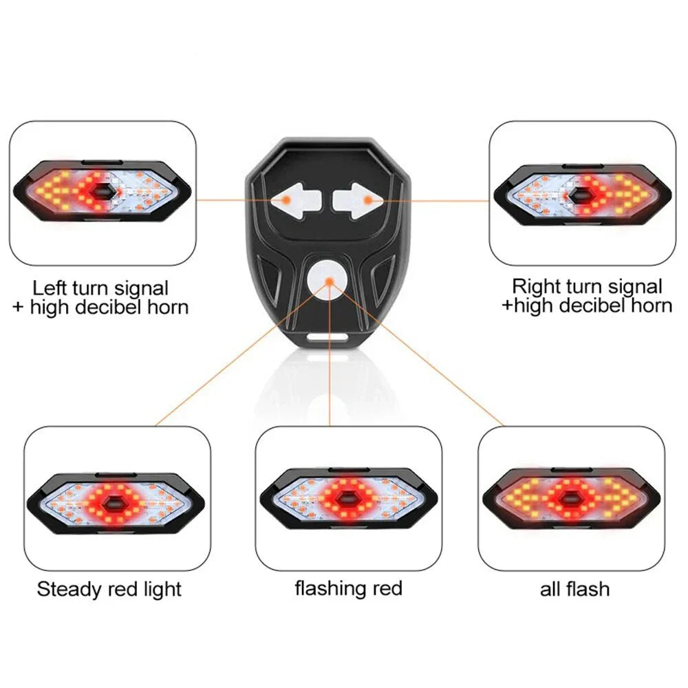 Lisslune | BikeGuard Light – Rechargeable bicycle rear light with remote control & 32 LEDs for maximum safety