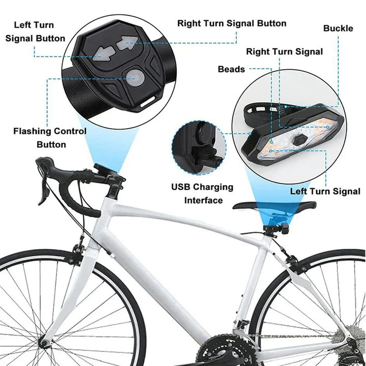 Lisslune | BikeGuard Light – Rechargeable bicycle rear light with remote control & 32 LEDs for maximum safety