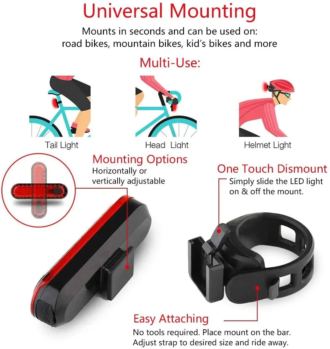 Lisslune | BikeLite – USB bicycle rear light for maximum visibility & safety