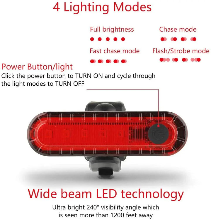 Lisslune | BikeLite – USB bicycle rear light for maximum visibility & safety