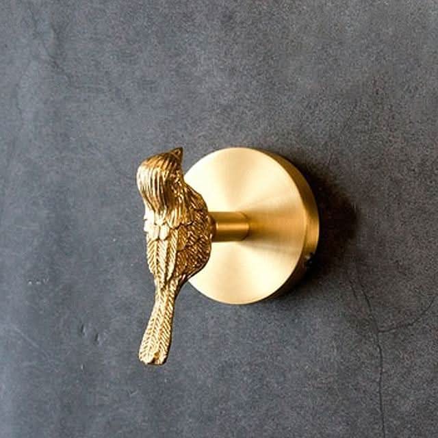 Lisslune | Brass Animal Wall Hook Rack Gold Accents
