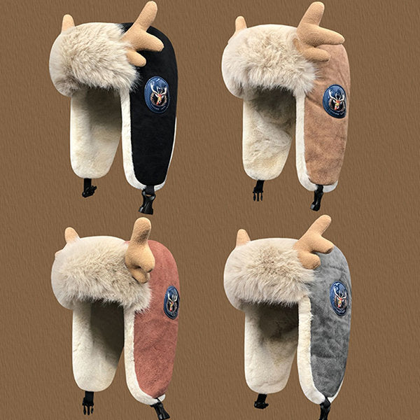 Lisslune | Deer Antler Winter Earflap Hat