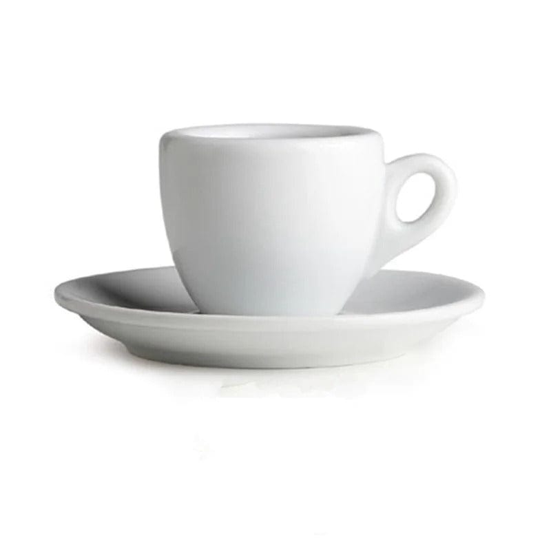 Lisslune | Black-White Ceramic Espresso Cups Set | 50 ml