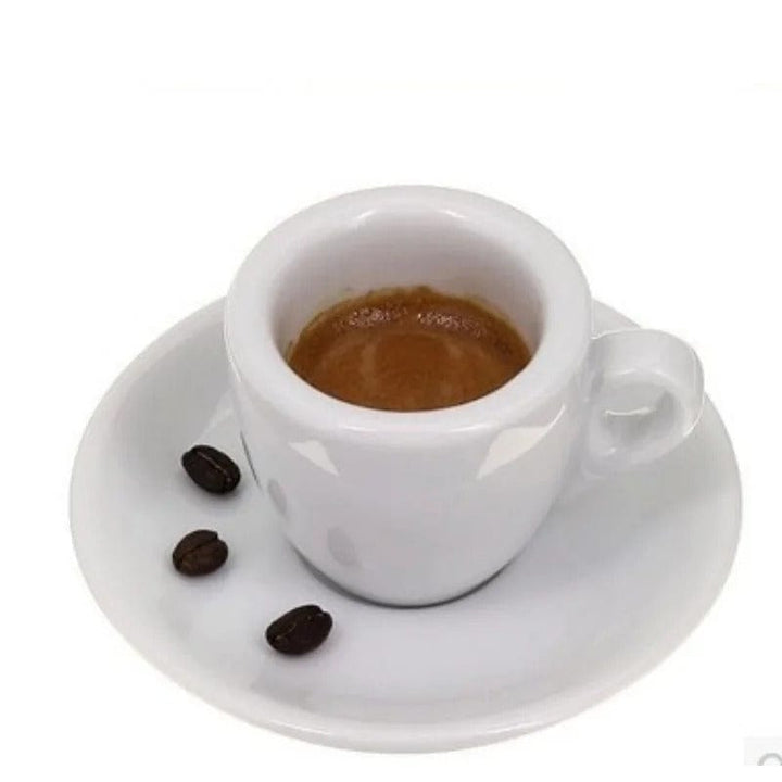 Lisslune | Black-White Ceramic Espresso Cups Set | 50 ml