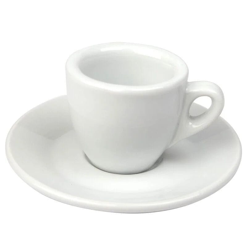 Lisslune | Black-White Ceramic Espresso Cups Set | 50 ml