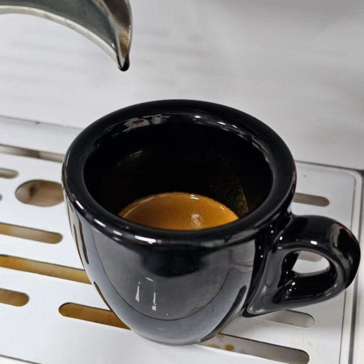 Lisslune | Black-White Ceramic Espresso Cups Set | 50 ml