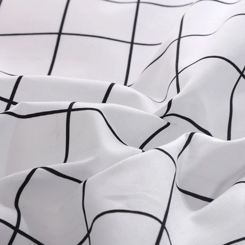 Rynx | Solid Grid Bedding Set