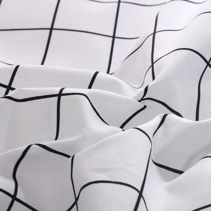 Rynx | Solid Grid Bedding Set