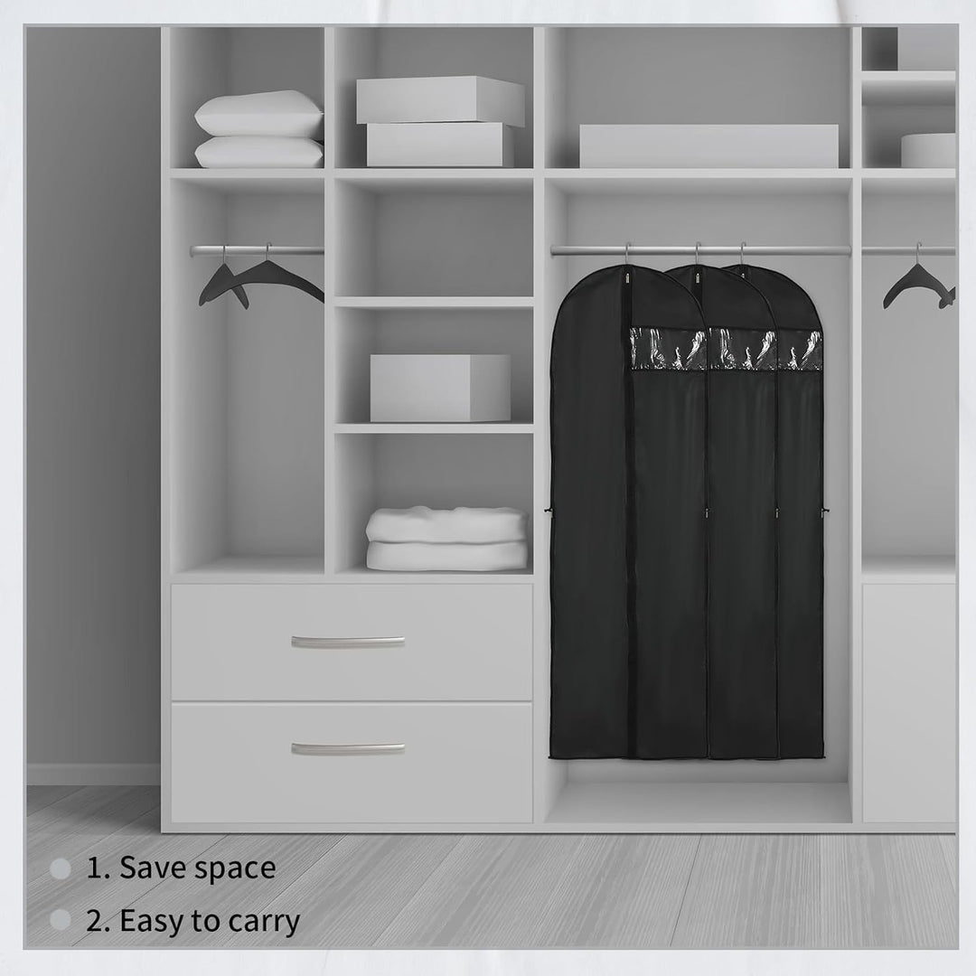 Lisslune | Long Garment Storage Cover – 180cm Dress Bag with Zipper & Window (Buy 1, Get 1 FREE)