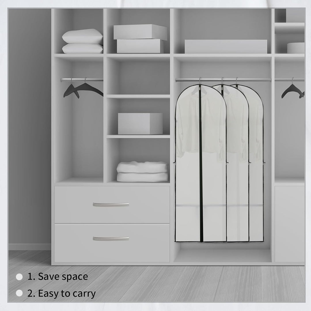 Lisslune | Long Garment Storage Cover – 180cm Dress Bag with Zipper & Window (Buy 1, Get 1 FREE)