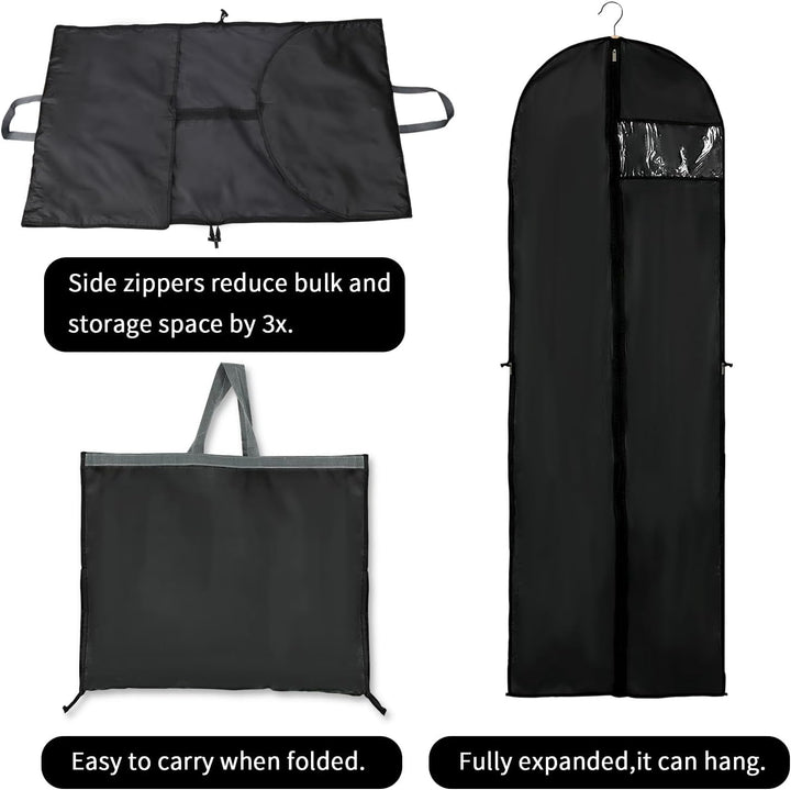 Lisslune | Long Garment Storage Cover – 180cm Dress Bag with Zipper & Window (Buy 1, Get 1 FREE)