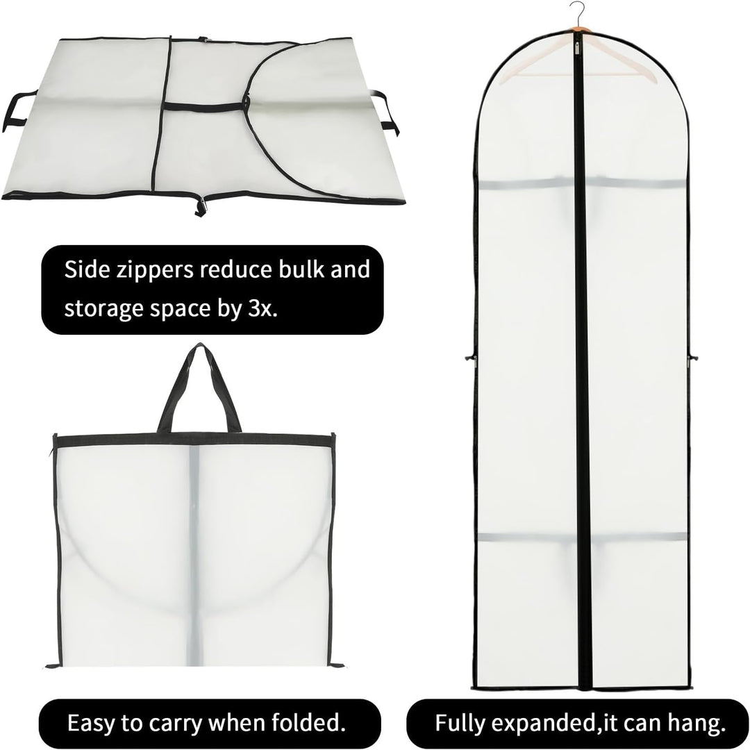 Lisslune | Long Garment Storage Cover – 180cm Dress Bag with Zipper & Window (Buy 1, Get 1 FREE)