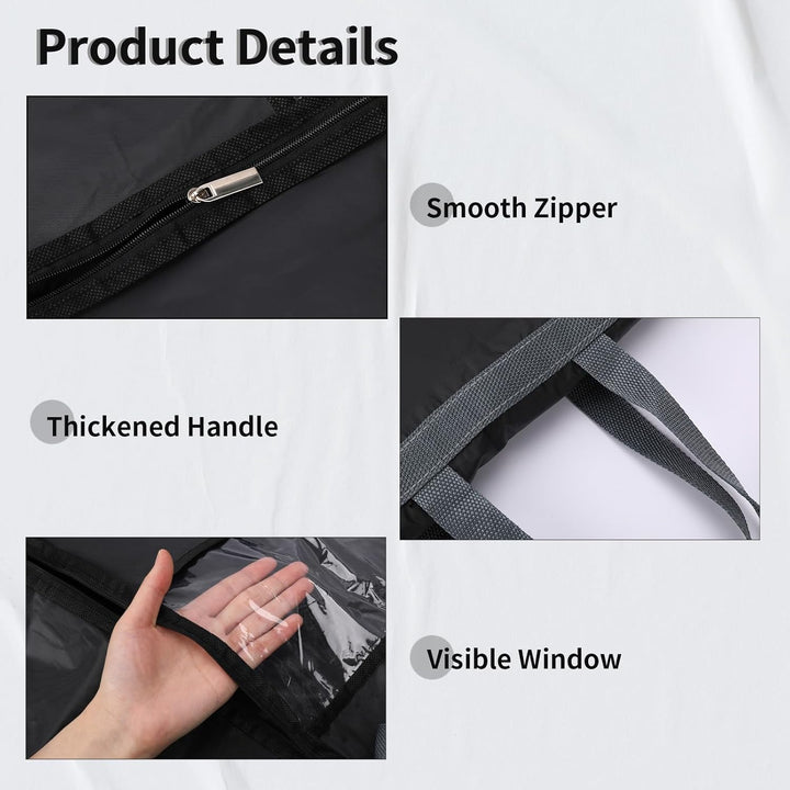 Lisslune | Long Garment Storage Cover – 180cm Dress Bag with Zipper & Window (Buy 1, Get 1 FREE)