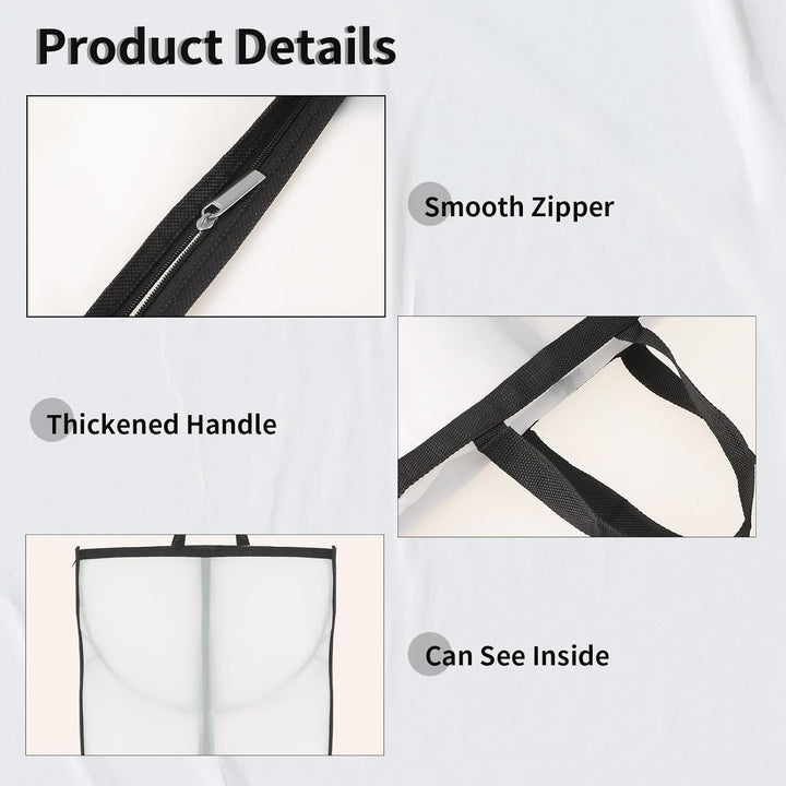Lisslune | Long Garment Storage Cover – 180cm Dress Bag with Zipper & Window (Buy 1, Get 1 FREE)