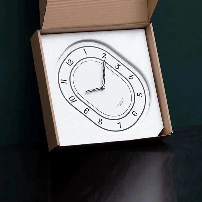 Lisslune | Silent Oval Wall Clock with Roman Numerals Design