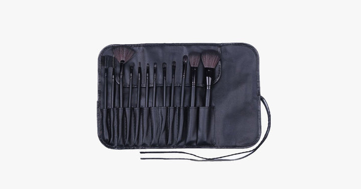 Lisslune | 12-piece professional black brush set – Enjoy a makeup experience that makes blending easy