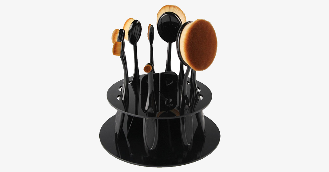 Lisslune | Makeup Brush Holder for Set of 10 Oval Brushes – Home for Your Brushes