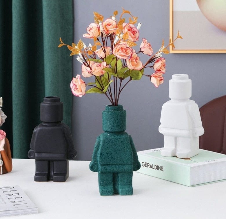 Lisslune | RoboBloom Modern Robot Flower Pots – Unique Decoration for Your Home