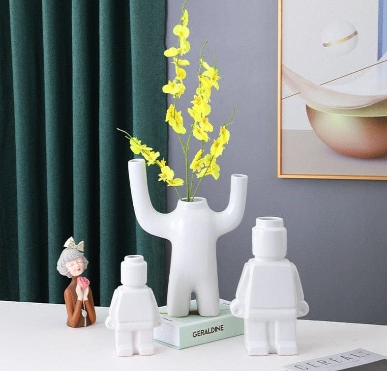 Lisslune | RoboBloom Modern Robot Flower Pots – Unique Decoration for Your Home