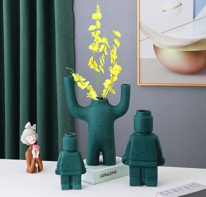 Lisslune | RoboBloom Modern Robot Flower Pots – Unique Decoration for Your Home