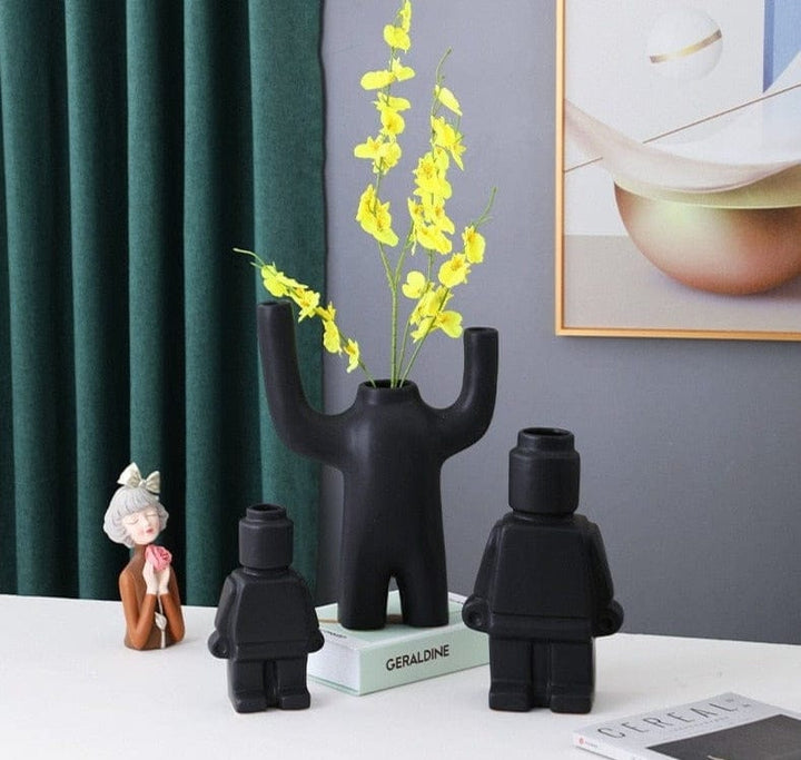 Lisslune | RoboBloom Modern Robot Flower Pots – Unique Decoration for Your Home