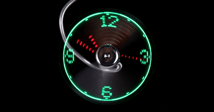 Lisslune | 2-in-1 LED Light USB Cooling Fan with Real-Time Clock - Think Different