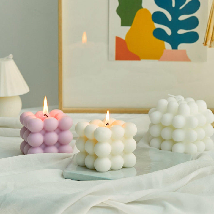 Lisslune | Tranquil Serenity Soy Wax Cube Candle - Aromatherapy Happiness