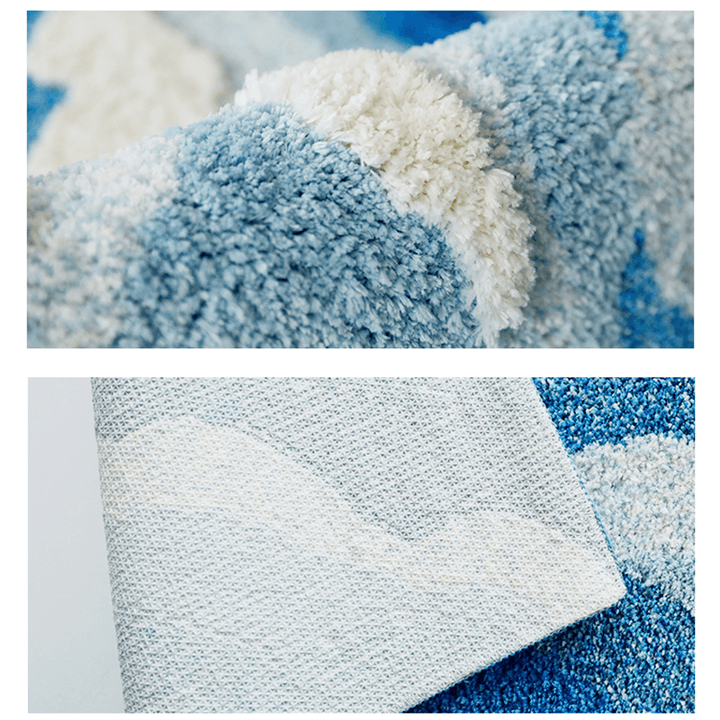 Rynx | Blue Ocean Waves Nightstand Accent Rug